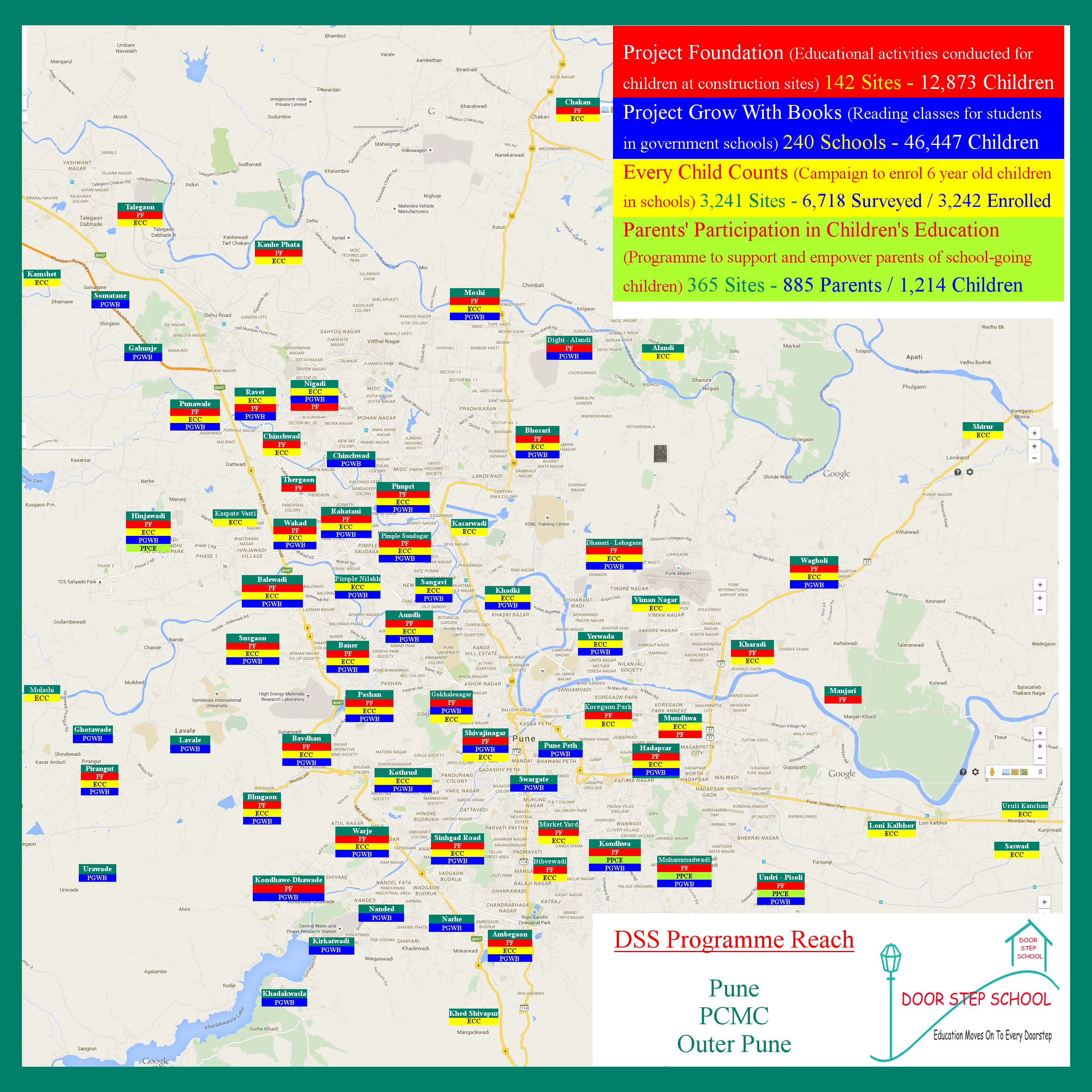 Door Step School Pune Project Map